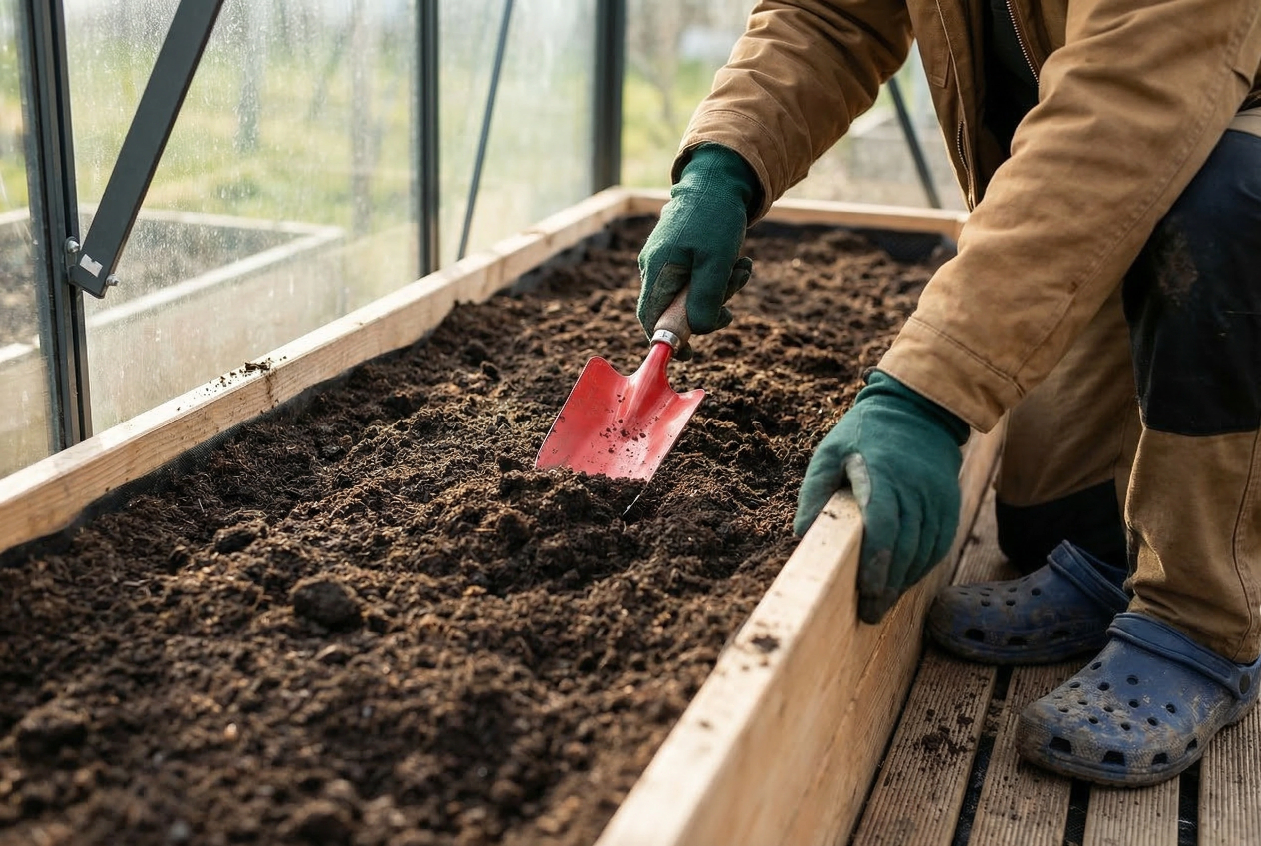 Обработка почвы в теплице